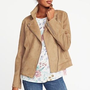 {Old Navy} Faux Suede Moto Jacket